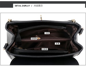 Vintage Classic Handbag Pure Color Elegant Lady <b>Tote</b> Bags Soft Leather Women's Fashion Shoulder Bag - Product Image 6