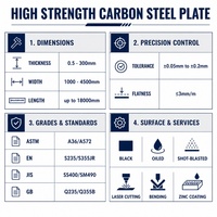 Sk85 1095 1085 1070 3M Hoja de acero al carbono inoxidable alto Laminado en caliente Hr Placa de acero al carbono negro