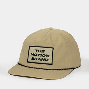 OEM Custom 5 Panel Woven Patch <b>Snapback</b> <b>Caps</b> With Rope Fashion Unstructured Nylon Hats - Product Image 2