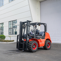 Chariot élévateur tout-terrain diesel de 3,5 tonnes, chariot élévateur tout-terrain robuste de 3,5 tonnes à vendre, certifié CE, fabrication chinoise