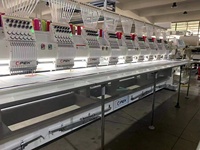 Machine à broder plate industrielle Opek à 8 têtes, 12/15 aiguilles, 400*500mm, pour usage domestique et ateliers d'impression, avec nouveaux roulements et moteur