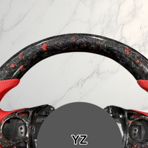 พวงมาลัยหุ้มหนังแท้แบนมีรูสีแดง YZ สำหรับฮอนด้าซีวิคประเภท R 9th FK2 FD2 <span class=keywords><strong>Si</strong></span> - Product Image 2