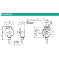 Encodeur Rotatif Incrémental MNI20N-0H02DY41N-00100-02, Protection IP67, Résolution 100 PPR, Échantillonnage Magnétique, 10-30V