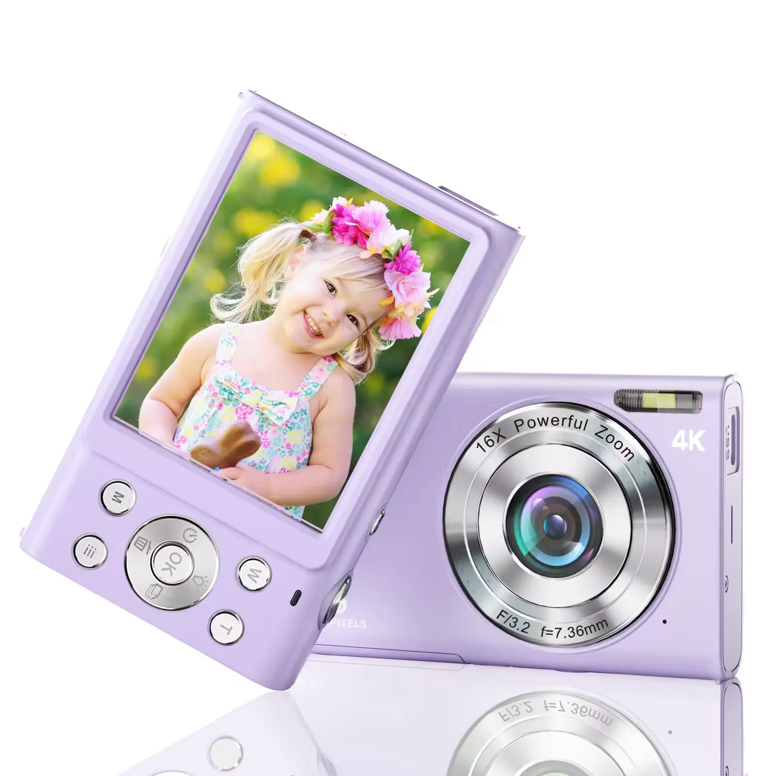 Hot Sales 4K HD Digital Camera 2.88 Inches IPS Kids Digital Camera 48MP Built-in Beauty Autofocus 16X Zoom Children Camera