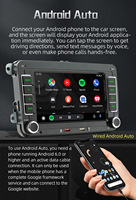 Autoradio Multimédia Voiture HD 7 Pouces 2 Din GPS Aide au Recul RDS AirPlay CarPlay Sans Fil Android 13 Stéréo Audio