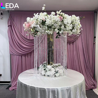 LEDA Promotion Exceptionnelle : Centre de Table de Luxe Doré en Forme de Fleur pour Mariage, Anniversaire et Événements