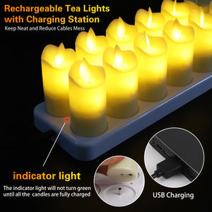 Haute Qualité led bewegende vlam kaars, <span class=keywords><strong>lot</strong></span> bougie led dynamique, Bougie Led Rechargeable Avec Flamme Mobile Pour Décoration Fête - Product Image 3