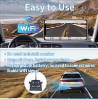 Kit d'application de caméra de recul solaire magnétique sans fil 5G WiFi Base magnétique énergie solaire et batterie intégrée pour RV voiture camion