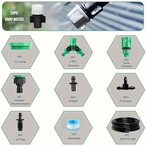 Kit de Riego por Goteo, Tubo de PVC de 20 m, Sistema de Riego Automático para Jardines y Plantas - Product Image 1