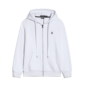 批发送货定制标志男士重量级拉链连帽衫100% 棉时尚压花设计带衬里兜帽 - Product Image 3