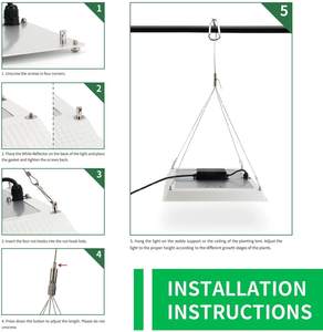 Suministro de fábrica, lámpara LED de crecimiento de plantas de 60W, Kit completo de tienda hidropónica con tablero Quantu para <span class=keywords><strong>Samsung</strong></span> Led de aluminio para tienda de cultivo - Product Image 6