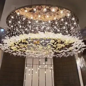 Professional Manufacturer Indoor Decoration Crystal lamp String Modern Luxury Wedding Decoration Ceiling Light