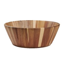 Bol de service à salade en bois d'acacia composite, résistant aux chocs, écologique, non toxique, pour la maison, l'hôtel, le restaurant, le pique-nique