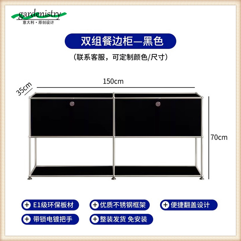 Aparador doble negro a1