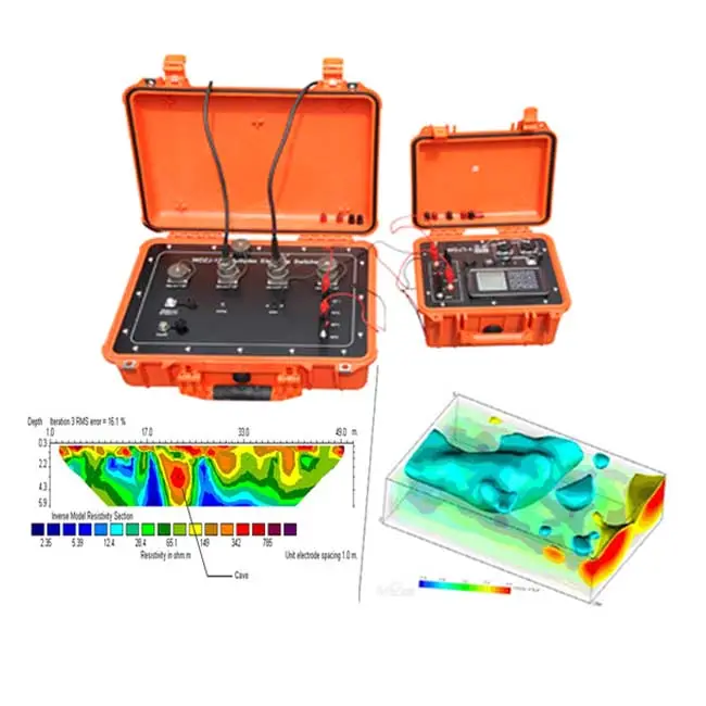 Máy Đo Điện Trở Suất Địa Vật Lý 2D Thiết Bị Chụp Cắt Lớp Và Máy Dò Nước Ngầm, Máy Tìm Nước