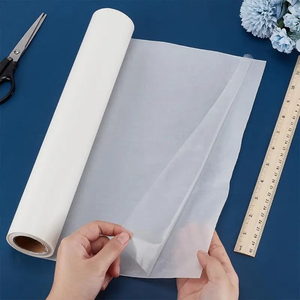 1 rouleau de tissu thermofusible double face en TPU, blanc 10 mètres/rouleau, utilisé pour les articles faits à la main et l'ensemble d'autocollants faits à la main - Product Image 1