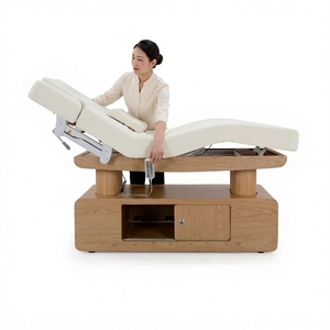<span class=keywords><strong>Table</strong></span> <span class=keywords><strong>de</strong></span> <span class=keywords><strong>massage</strong></span> électrique à 4 moteurs, design moderne, cadre en bois, usage commercial, éponge haute densité, entièrement chauffée, pour soins du visage et esthétique - Product Image 3