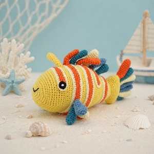 Juguete <span class=keywords><strong>de</strong></span> Animal Marino, Peces <span class=keywords><strong>de</strong></span> Ganchillo Personalizados, Amigurumi, Muñeco <span class=keywords><strong>de</strong></span> Océano Tejido a Mano, Juguete <span class=keywords><strong>de</strong></span> Peces <span class=keywords><strong>de</strong></span> Ganchillo Súper Suave para Regalo - Product Image 2