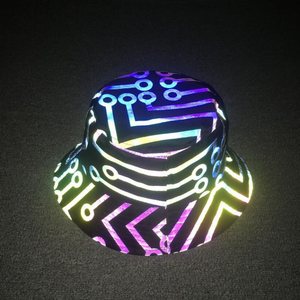 Chapeau <span class=keywords><strong>de</strong></span> soleil réfléchissant pour la <span class=keywords><strong>nuit</strong></span>, avec logo personnalisé, lumineux, arc-en-ciel, brille dans le noir, pour la sécurité <span class=keywords><strong>de</strong></span> <span class=keywords><strong>nuit</strong></span>, vente en gros, - Product Image 1