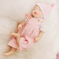LOULOU Poupée Bébé Reborn Réaliste en Silicone Solide Rose, Jouet Compagnon pour Bébé