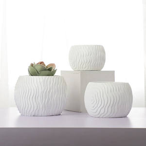 Simplism stile opaco <span class=keywords><strong>cemento</strong></span> <span class=keywords><strong>bianco</strong></span> da sposa decorativo orchidea vaso di fiori/giardino vasi da fiori <span class=keywords><strong>fioriere</strong></span> - Product Image 2