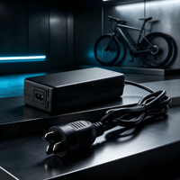 Chargeur de batterie au lithium 42V4A, connecteur 3 broches pour trottinette électrique, adaptateur de chargeur noir ABS+PC avec certification CE ROHS