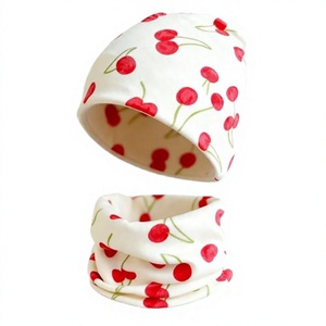 Conjunto de 2 Piezas de Gorro, Bufanda y Guantes de Punto Grueso para Niños, Estilo Sencillo, 100% Algodón, para Otoño e Invierno - Product Image 2