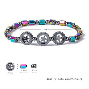 Ventes Flash : Chaîne de cheville en perles d'hématite noire, magnétique, pour la thérapie, l'amincissement et la perte de poids, bijou de mode et de bien-être - Product Image 2