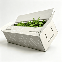 Boîte d'expédition personnalisée en carton ondulé pour plantes vivantes, écologique, pour plantes en pot, succulentes, emballage en carton pour plantes vivantes