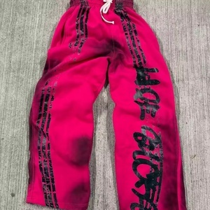Ensemble sweat à capuche et pantalon de survêtement deux pièces en molleton bouclette épais 400 grammes, coupe oversize, effet délavé, imprimé personnalisé, style vintage, OEM privé, Automne - Product Image 3