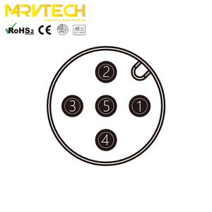 Conector IEC IP67 Personalizado de Latón/Niquelado - Uso Automotriz/Eléctrico/Comunicación de Datos, 4A 60V, Modelo FEAM4.5F-0.5 - Product Image 5