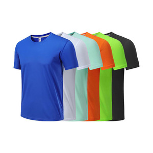 Polyester Fabric Breathable <strong>Round</strong> <strong>Neck</strong> Men's 150g <strong>T</strong> <strong>Shirt</strong> Fashion Custom Logo Casual Outdoor Quick Dry Summer <strong>White</strong> <strong>T</strong> <strong>Shirt</strong> - Product Image 1
