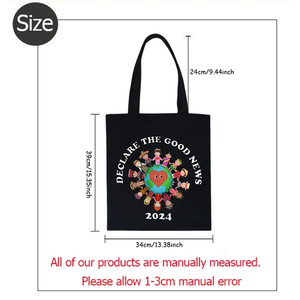 Bolsa de Lona Personalizada con Diseño de la Conferencia de la Iglesia de Jesua 2024, para Viajar, con la Frase 'Declarar la Buena Nueva' - Product Image 2