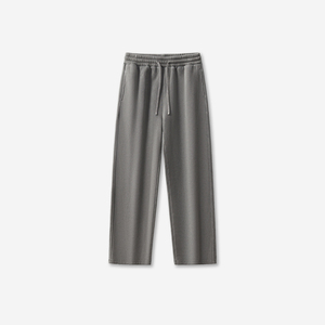 Hepl017 axit cổ điển rửa đau khổ 360gsm nặng trọng lượng thẳng chân cắt cho xếp chồng trên giày dép lông cừu bông Sweatpants - Product Image 3