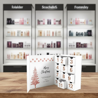 Vente en gros de boîtes mystères de calendrier de l'avent de Noël vides à compte à rebours de 12 ou 24 jours pour parfums et cosmétiques