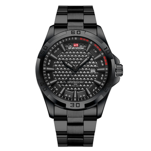 Reloj de Cuarzo para Hombre, Caja de Acero Inoxidable, Correa de Cuero, Clásico, de Negocios, Resistente al Agua - Product Image 6