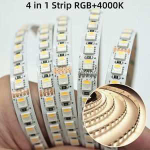 Tùy chỉnh 4 trong 1 linh hoạt RGBW <span class=keywords><strong>LED</strong></span> Strip 24V Dimmable với điều khiển từ xa ứng dụng điều khiển FCC RoHS CE chứng nhận cho phòng ngủ, graming phòng, TV - Product Image 4