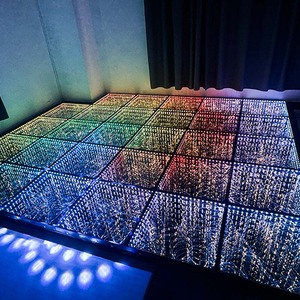 Piste de danse pour DJ, boîte de nuit, fête dansante, LED 3D, miroir, ciel étoilé, abysses étoilés, piste de danse - Product Image 1