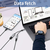 Cable adaptador USB 2,0 a USB tipo C OTG, convertidor de datos con puerto de carga PD para GoogleTV Chromecast Samsung