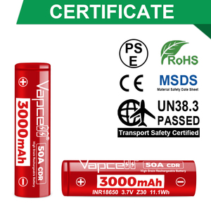 Vapcell Z30 INR18650 3000mAh 50A 3,6 V Batería recargable de iones de litio Vs 18650 30Q para herramientas eléctricas - Product Image 3