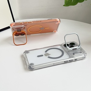 Coques de téléphone magnétiques antichoc de luxe pour iPhone 17 16 15 14 13 12 <span class=keywords><strong>Pro</strong></span> Max 11 avec protection d'objectif en verre et support intégré - Product Image 4