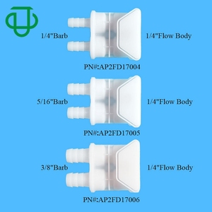 Acetal 1/4" Dual Hose Barb Quick Connector Coupling Plastic Fluid Shut Off 2 Lines Quick Disconnect Coupling