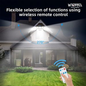 Lámpara Solar de Pared de 366 LED con 6 Cabezales, Impermeable para Exteriores, con Sensor de Movimiento, para Jardín, Garaje, Patio, Iluminación de Seguridad LED - Product Image 4