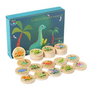 Juego de Memoria de Madera con 24 Tarjetas de Dinosaurios para Aprendizaje Temprano, para Niños y Niñas - Product Image 5