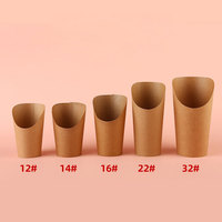 Gobelets à frites en papier jetables personnalisés, boîtes à frites imprimées avec logo personnalisé, coupelles à chips, gobelets à snacks personnalisés, fabrication sur mesure