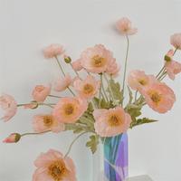 Fleurs artificielles personnalisées fleurs en soie de pavot artificielles fleurs de pavot simulées