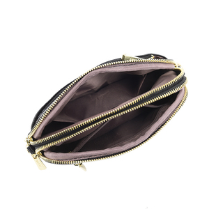 Sac à bandoulière décontracté pour femme, style vintage et tendance, avec fermeture éclair, motif géométrique, en PU, antivol, portable pour usage quotidien - Product Image 2