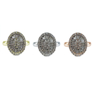 Fast Delivery Brilliant High End 18k Solid White Gold Natural Diamond Round Classic Cluster Ring for Lady Wedding Party - Product Image 4