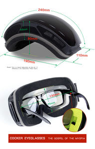 סקי ספורט חיצונית לגברים ולנשים מגן משקפי מגן כפול שכבה כפולה עדשות פוליקרבונט - Product Image 4