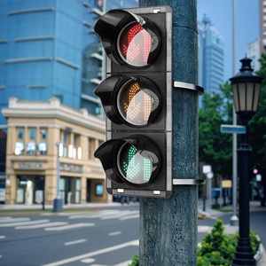 セブンシャイン12V <span class=keywords><strong>LED</strong></span>交通信号ライト200mm 300mmレッドグリーンPCハウジングバトン交通管理 - Product Image 3